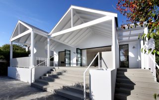 Indoor Outdoor Living with a White Colour Palette Outdoor living space with white accents, part of an all-white home.